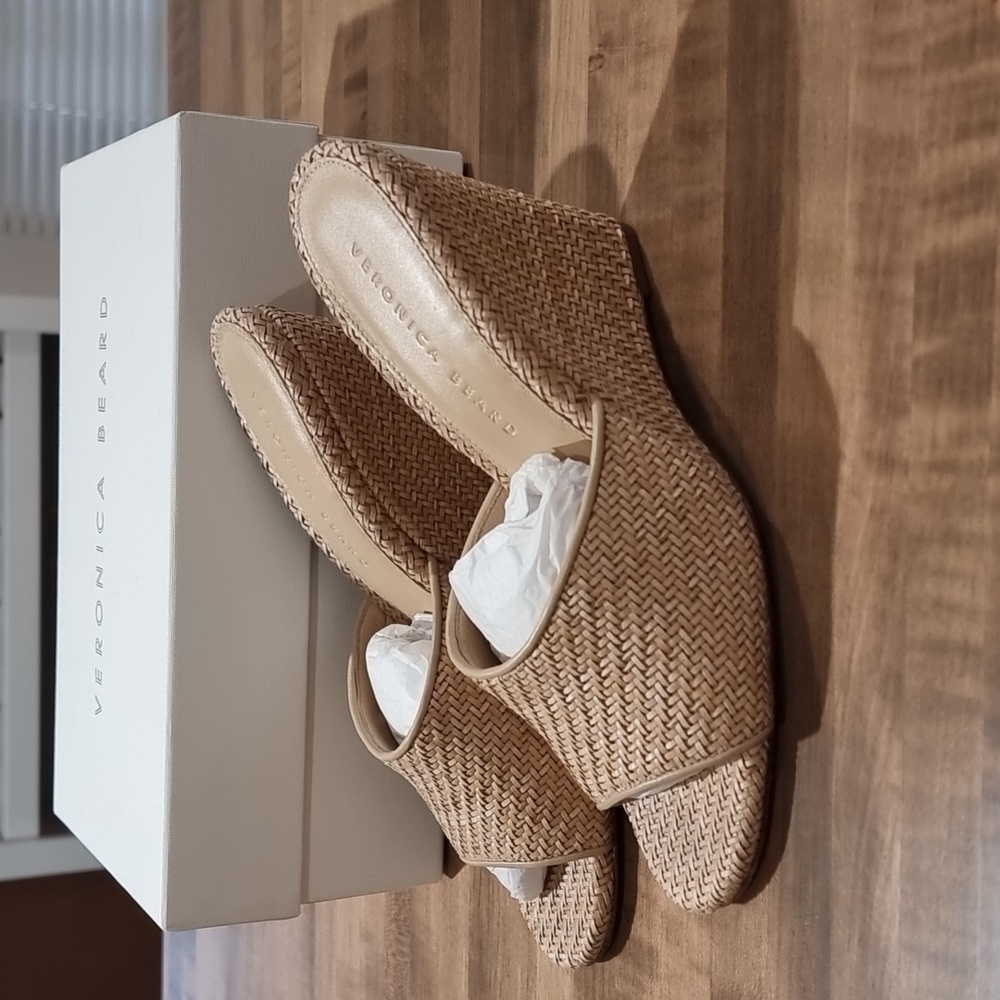 [LIKE NEW] VERONICA BEARD DALI RAFFIA WEDGE SANDAL
